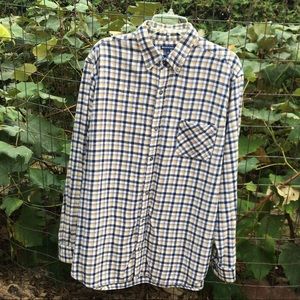 Northcrest Button Down Plaid Flannel Shirt Size L